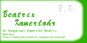 beatrix kamerlohr business card